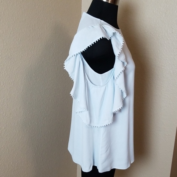 Rebecca Minkoff Cold Shoulder Ruffle Blouse - Picture 3 of 7